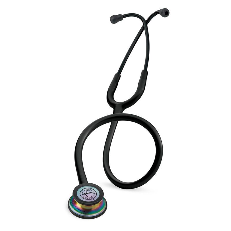 Classic III Stethoscope Special Black with Black and Rainbow Finish (5870) 2