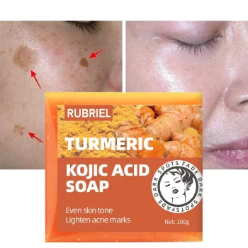 Turmeric Kojic Acid Whitening Soap Dark Spot Acne Removal Even Skin