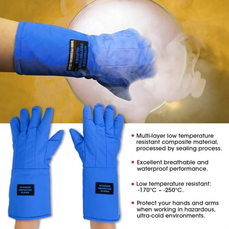38cm Cryogenic Gloves – Waterproof Liquid Nitrogen Gloves | Low Temperature Resistant - Image 2
