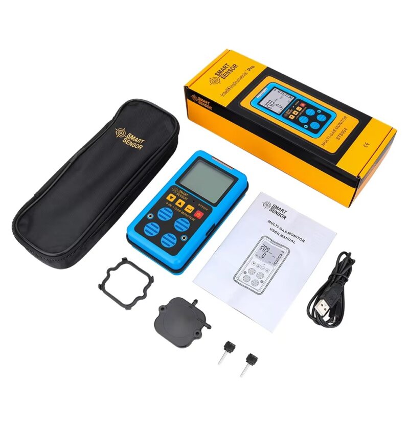 Digital 4-in-1 Gas Detector – O₂, H₂S, CO & LEL Combustible Gas Monitor | Portable Industrial Gas Analyzer - Image 6