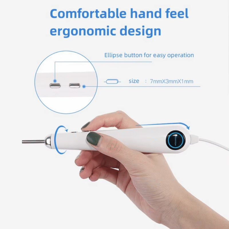 Digital Otoscope with 10.1" IPS Screen – 1080P HD Ear Scope ENT Endoscope with 3500mAh Battery & 32GB TF Card - Image 2